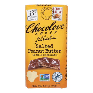 Chocolove - Bar Salt Peanut Butter Fld Milk Chocolate - Case Of 10 - 3.2 Oz - Maras Green