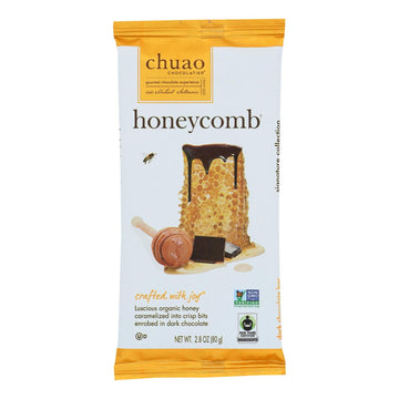 Chuao Chocolate Bar, Honeycomb - Case Of 12 - 2.8 Oz - Maras Green