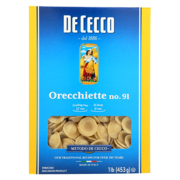 De Cecco Pasta - Pasta - Orecchiette - Case Of 12 - 16 Oz - Maras Green