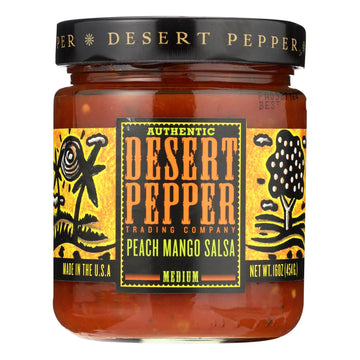 Desert Pepper Trading - Medium Hot Peach Mango Salsa - Case Of 6 - 16 Oz. - Maras Green