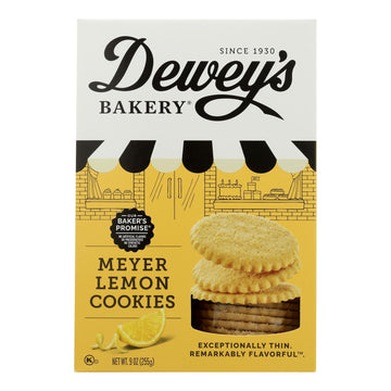 Deweys Bakery - Cookies Thins Meyer Lemon - Case Of 6 - 9 Oz - Maras Green
