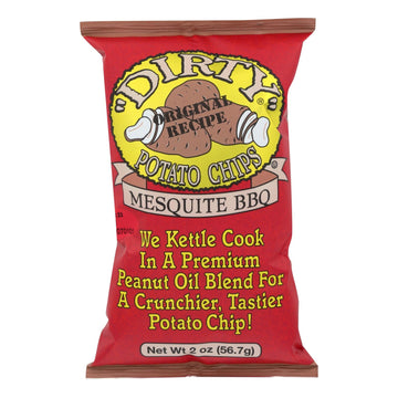 Dirty Chips - Potato Chips - Mesquite Bbq - Case Of 25 - 2 Oz. - Maras Green