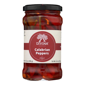 Divina - Peppers Calabrian - Case Of 6 - 9.2 Oz - Maras Green