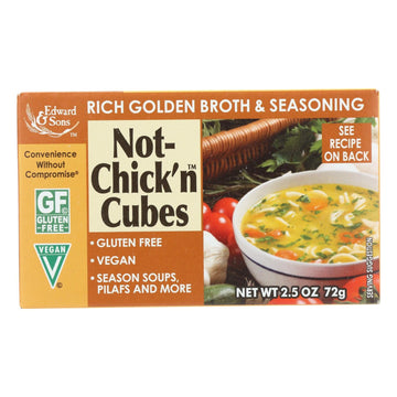 Edwards And Sons Natural Bouillon Cubes - Not Chick N - 2.5 Oz - Case Of 12 - Maras Green