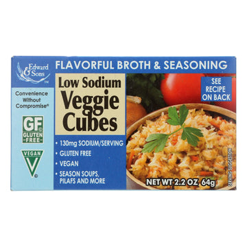 Edwards And Sons Natural Bouillon Cubes - Veggie - Low Sodium - 2.2 Oz - Case Of 12 - Maras Green