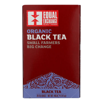 Equal Exchange Organic Black Tea - Black Tea - Case Of 6 - 20 Bags - Maras Green