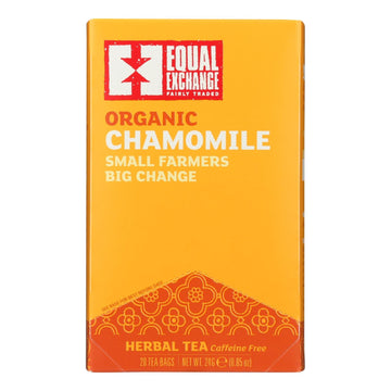 Equal Exchange Organic Chamomile Tea - Chamomile Tea - Case Of 6 - 20 Bags - Maras Green