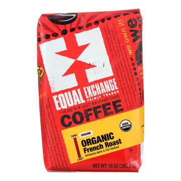 Equal Exchange Organic Drip Coffee - French Roast - Case Of 6 - 10 Oz. - Maras Green