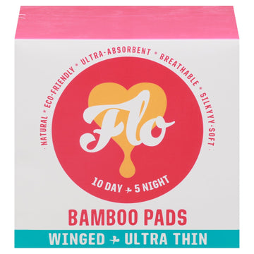 Flo - Pads Bamboo - Case Of 8 - 15 Ct - Maras Green