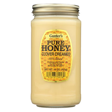 Gunter Pure Clover Creamed Honey - Case Of 12 - 16 Oz. - Maras Green