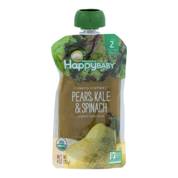 Happy Baby Happy Baby Clearly Crafted - Apples Kale And Avocados - Case Of 16 - 4 Oz. - Maras Green