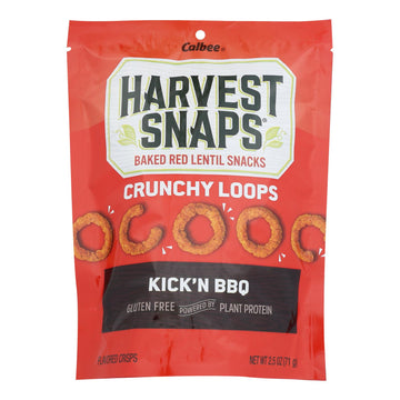 Harvest Snaps - Crunch Loops Kick N Bbq - Case Of 12 - 2.5 Oz - Maras Green