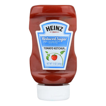 Heinz Ketchup, Reduced Sugar - Case Of 6 - 13 Oz - Maras Green