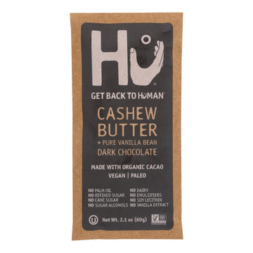 Hu - Dark Chocolate Bar Cashew Butter Vanilla - Case Of 12 - 2.1 Oz - Maras Green