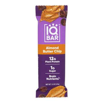 Iq Bar - Bar Almond Butter Cup - Case Of 12 - 1.6 Oz - Maras Green