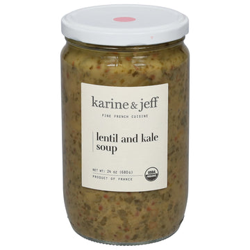 Karine & Jeff - Soup Lentil And Kale - Case Of 6 - 24 Oz - Maras Green