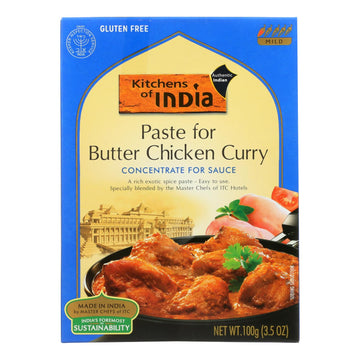 Kitchen Of India Paste - Butter Chicken Curry - 3.5 Oz - Case Of 6 - Maras Green