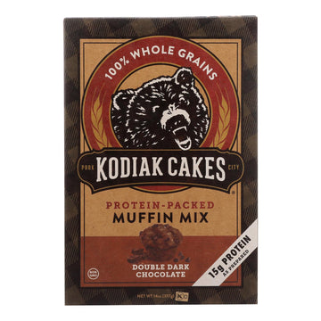Kodiak Cakes Power Bake Double Dark Chocolate Protein Packed Muffin Mix - Case Of 6 - 14 Oz - Maras Green