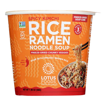 Lotus Foods - Ramen Cup Spicy Kmchi - Case Of 6 - 1.98 Oz - Maras Green