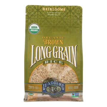 Lundberg Family Farms Organic Brown Long Grain Rice - Case Of 6 - 2 Lb. - Maras Green
