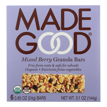 Made Good Granola Bar - Mixed Berry - Case Of 6 - 5 Oz. - Maras Green