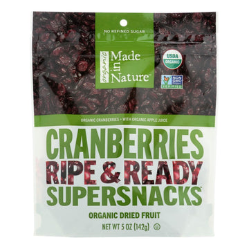 Made In Nature Cranberries Organic Dried Fruit - Case Of 6 - 5 Oz - Maras Green