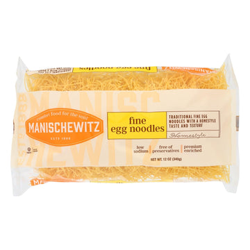 Manischewitz - Egg Noodles - Fine - Case Of 12 - 12 Oz. - Maras Green