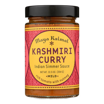 Maya Kaimal Indian Simmer Sauce Kashmiri Curry - Case Of 6 - 12.5 Oz. - Maras Green