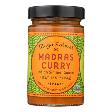 Maya Kaimal Madras Curry Simmer Sauce - Case Of 6 - 12.5 Oz. - Maras Green