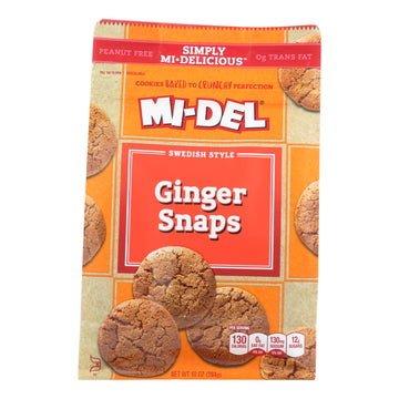 Midel Cookies - Ginger Snaps - Case Of 8 - 10 Oz - Maras Green