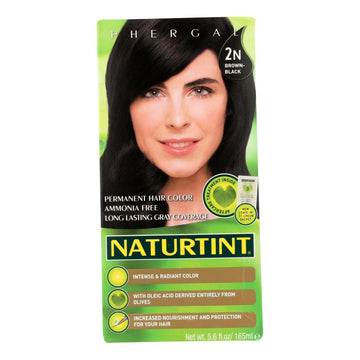 Naturtint Hair Color - Permanent - 2n - Brown Black - 5.28 Oz - Maras Green