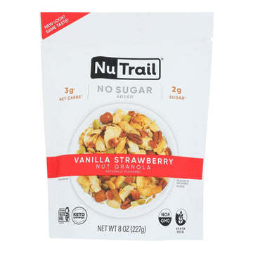 Nutrail - Granola Keto Vanilla Strawberry - Case Of 6 - 8 Ounces - Maras Green