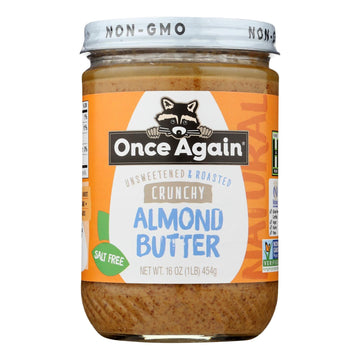 Once Again - Almond Butter Crunch Ns - Case Of 6 - 16 Oz - Maras Green