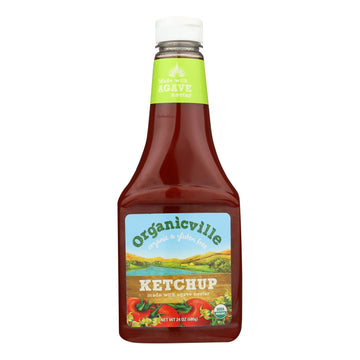 Organic Ville Organic Ketchup - Tomato - Case Of 12 - 24 Oz. - Maras Green