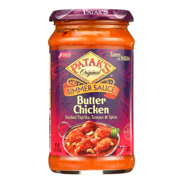 Pataks Simmer Sauce - Butter Chicken Curry - Mild - 15 Oz - Case Of 6 - Maras Green