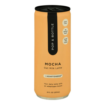 Pop & Bottle - Oat Milk Latte Mocha - Case Of 12 - 8 Fz - Maras Green