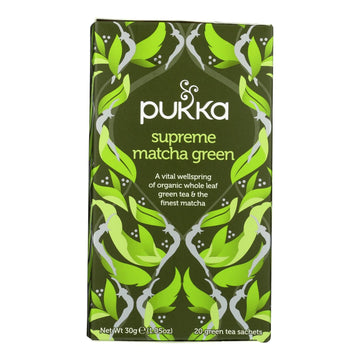 Pukka - Tea Organic Supreme Matcha Green - Case Of 4 - 20 Bags - Maras Green