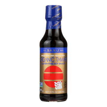 San - J Tamari Soy Sauce - Organic - Case Of 6 - 10 Fl Oz. - Maras Green