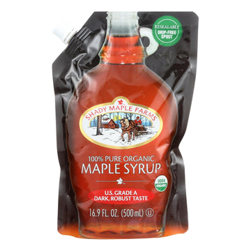 Shady Maple Farms 100 Percent Pure Organic Maple Syrup - Case Of 6 - 16.9 Fl Oz. - Maras Green