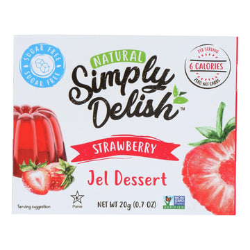 Simply Delish Jel Dessert - Strawberry - Case Of 6 - 1.6 Oz. - Maras Green