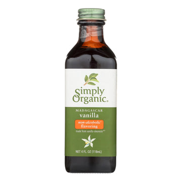 Simply Organic Vanilla Flavoring Organic - 4 Oz - Case Of 6 - Maras Green