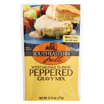 Southeastern Mills Peppered Gravy Mix - Case Of 24 - 2.75 Oz - Maras Green