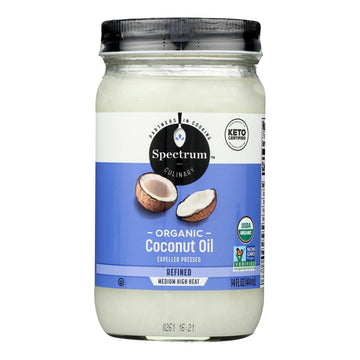 Spectrum Naturals Organic Refined Coconut Oil - Case Of 12 - 14 Fl Oz. - Maras Green