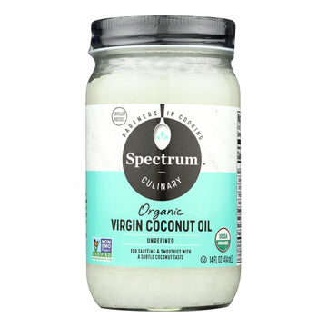 Spectrum Naturals Organic Unrefined Coconut Oil - Case Of 12 - 14 Fl Oz. - Maras Green