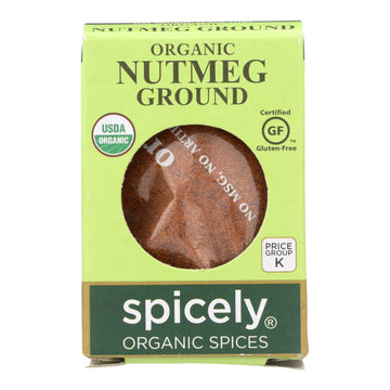 Spicely Organics - Organic Nutmeg - Ground - Case Of 6 - 0.4 Oz. - Maras Green