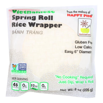 Star Anise Foods Vietnamese Spring Roll Rice Wrapper - Case Of 12 - 8 Oz - Maras Green