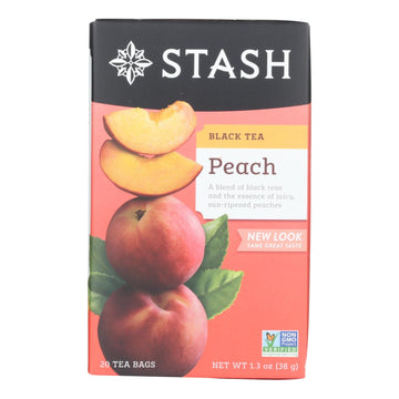 Stash Tea Tea - Black Peach - Case Of 6 - 20 Count - Maras Green