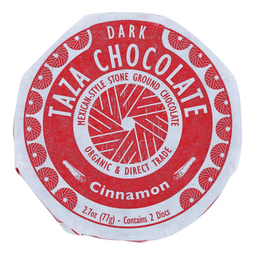 Taza Chocolate Organic Chocolate Mexicano Discs - 50 Percent Dark Chocolate - Cinnamon - 2.7 Oz - Case Of 12 - Maras Green