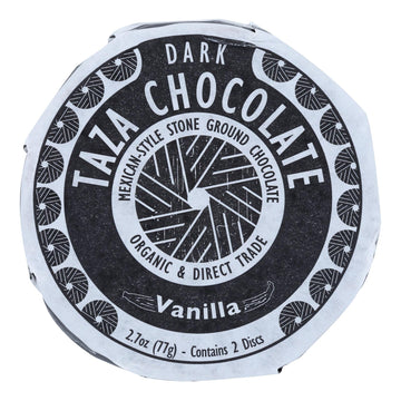 Taza Chocolate Organic Chocolate Mexicano Discs - 50 Percent Dark Chocolate - Vanilla - 2.7 Oz - Case Of 12 - Maras Green