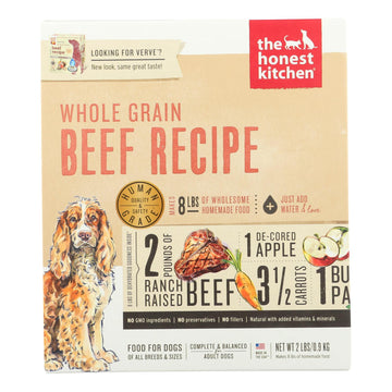 The Honest Kitchen - Dog Food - Whole Grain Beef Recipe - Case Of 6 - 2 Lb. - Maras Green